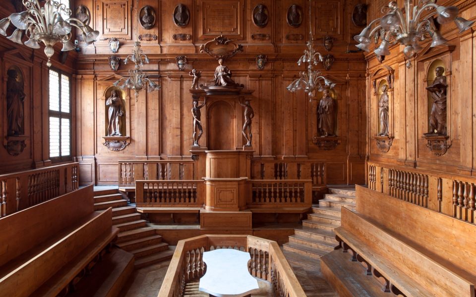 Bologna: Audio-Guided Archiginnasio Visit with Food Tasting - Anatomical Theatre: Bologna’s Medical Lecture Room