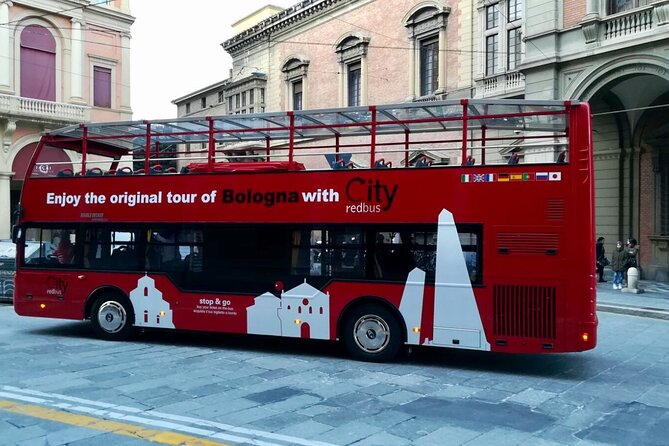 Bologna City Red Bus and Food tasting - The Bologna Red Bus Ride: Hop-on Freedom and 10-Language Audio